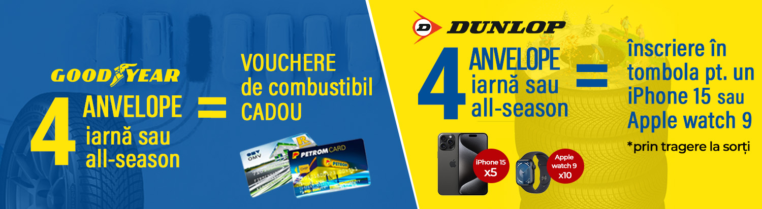 Promotie anvelope iarna/anvelope all season Goodyear-Dunlop